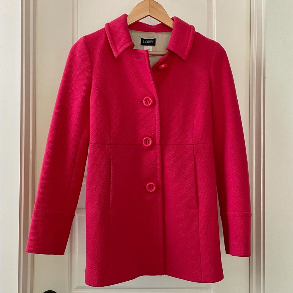 J.Crew Pink Wool Coat